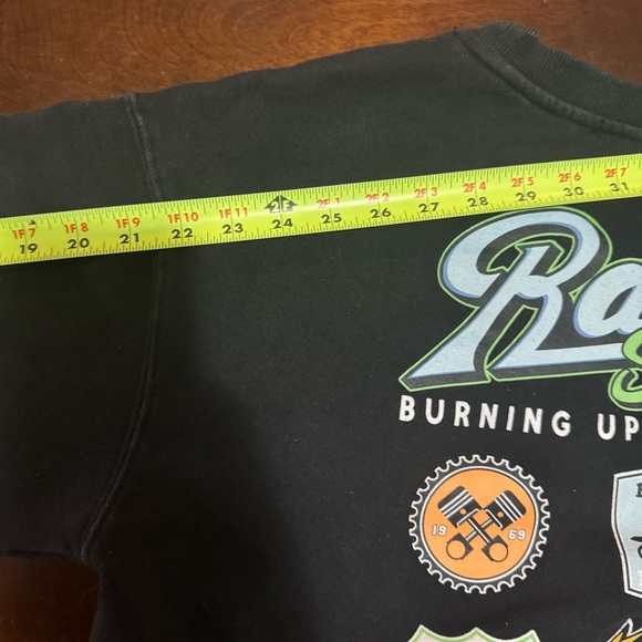 Vtg 2001 Motorcycle Racing Sweatshirt Forever 21 Black 2-Sided Men’s L Racer HTF - Picture 10 of 14